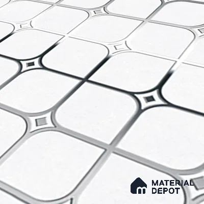 Highlighter Tiles  Tile TL 07253 B Plana 8019 GLM (Silver) 1 ft x 1 ft Ceramic Matte Finish - 9 mm  | 2 mm Spacer is Mandatory (Sample)